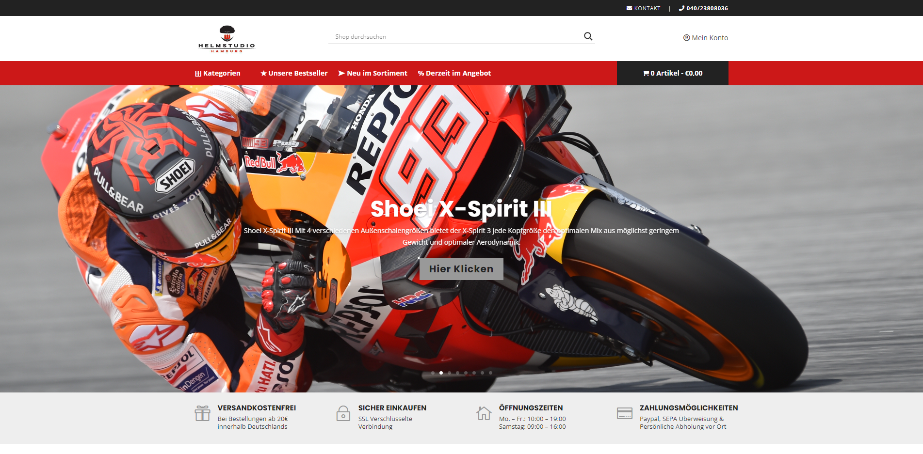 Motorrad Bekleidung und Helme Onlineshop aus Hamburg
